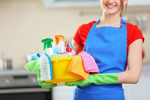 Carpet cleaning team using recyclable materials and sustainable practices in West Drayton