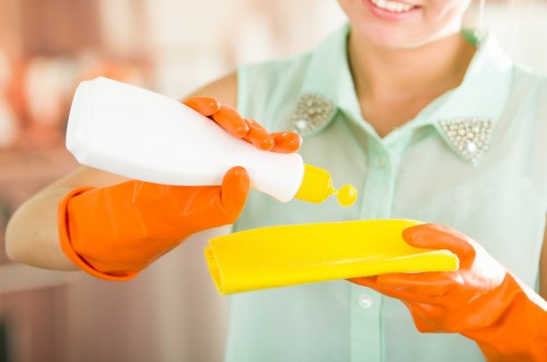 Charity donation items and reusable supplies linked to carpet cleaning operations